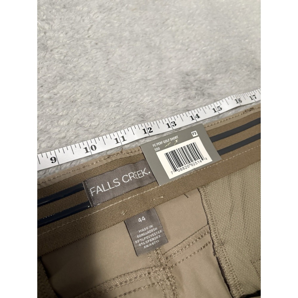New Falls Creek Men's Golf Tan Performance Shorts Size 44 NWT Stretch - Picture 7 of 8